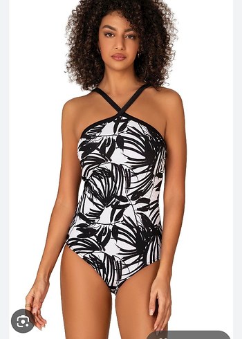 Zebra Desenli Siyah mayo