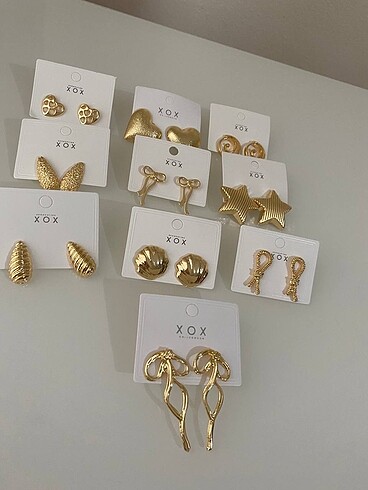 Zara 10 çift küpe takı toplu desenli???????? Toplu fiyatıdır ???? Şık