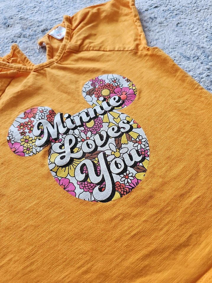 Bohem Tarzda Sarı Kız Çocuk V Yaka Tişört - Görsel 2