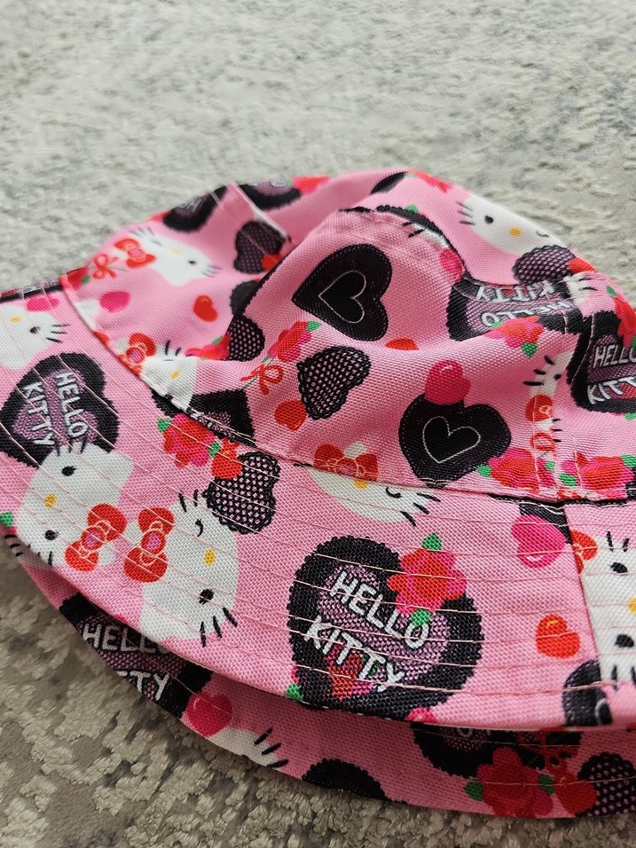 Pembe Hello Kitty Desenli Çocuk Şapka - Görsel 2