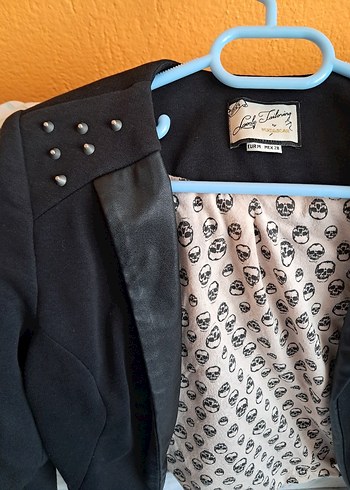 Gotik çivili blazer kadın ceketi - Görsel 18
