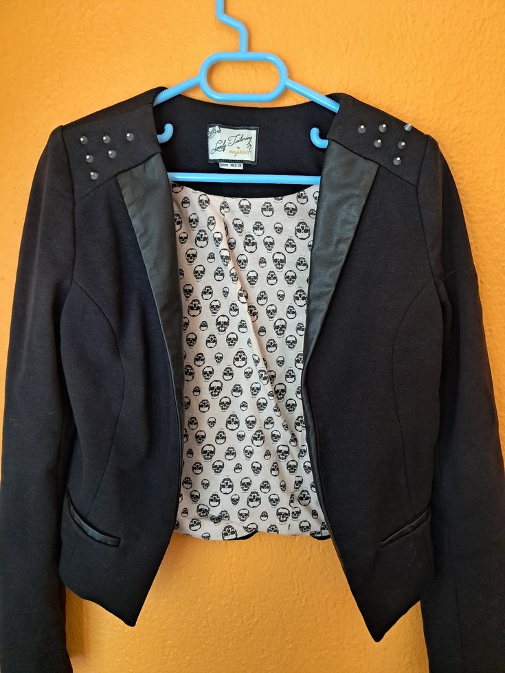 Gotik çivili blazer kadın ceketi - Görsel 2