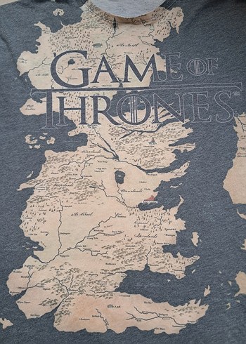 game of thrones haritası  detaylı tişört - Görsel 4