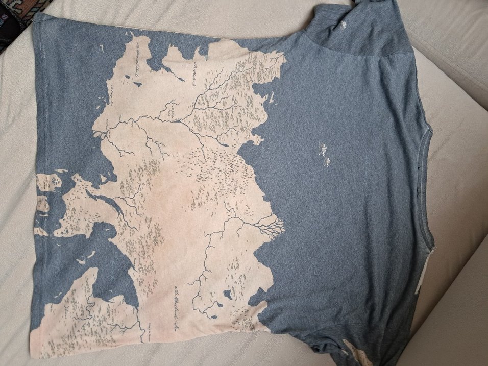 game of thrones haritası  detaylı tişört - Görsel 5