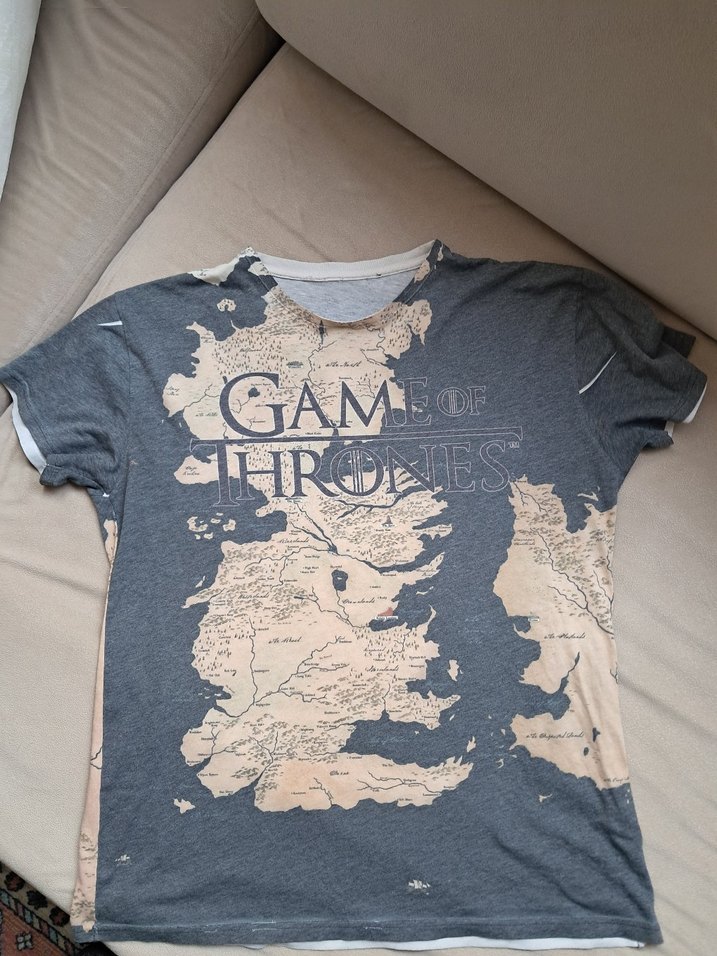 game of thrones haritası  detaylı tişört - Görsel 3