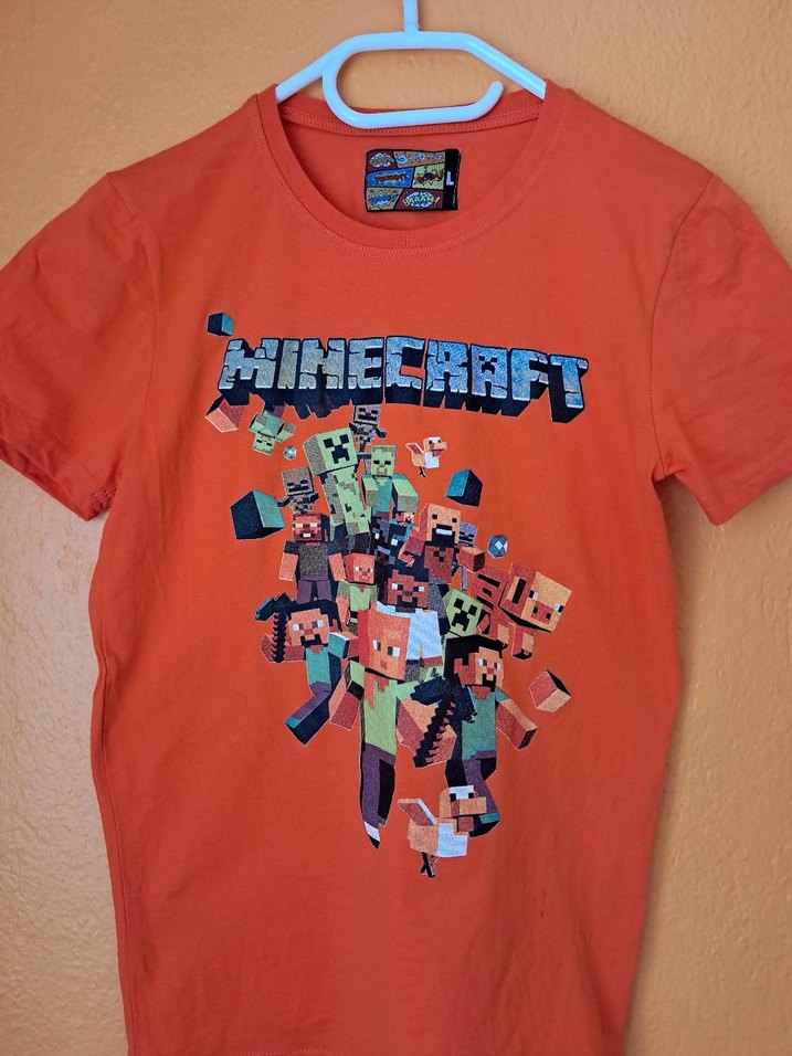 Minecraft baskılı tişört M/L beden - Görsel 4