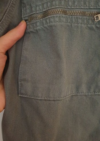 Jean koti Kısa Denim Tulum - Görsel 3