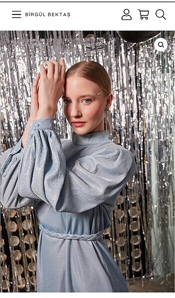 Birgül Bektaş simli elbise - Görsel 5