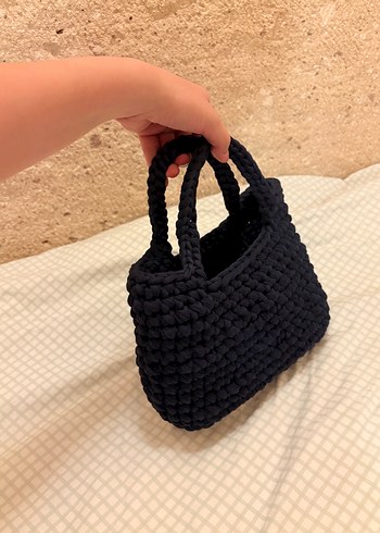  Beden Lacivert Örgü Kadın Çanta