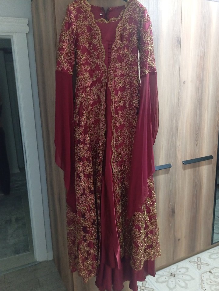 Bordo İşlemeli bindallı - Görsel 5