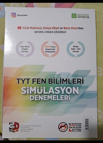  3D Yayınları Tyt Fen Bilimleri Deneme 