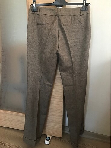 36 Beden kahverengi Renk Koton, içi yarım astarlı, kışlık kumaş pantolon
