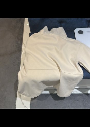 l Beden gri Renk Aker bej renk Yüksek Yakalı Kadın Sweatshirt