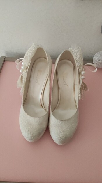 37 Beden beyaz Renk Gelinlik ayakkabısı 