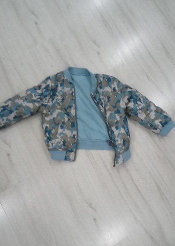 Erkek Çocuk Kamuflaj Desenli Fermuarlı Mont - Görsel 2