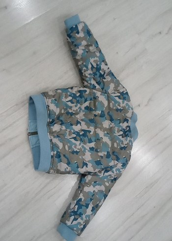 Erkek Çocuk Kamuflaj Desenli Fermuarlı Mont - Görsel 7