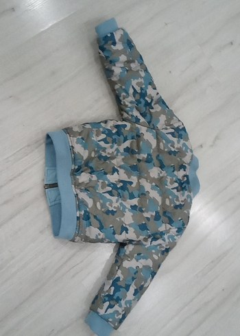 Erkek Çocuk Kamuflaj Desenli Fermuarlı Mont - Görsel 8