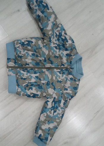 Erkek Çocuk Kamuflaj Desenli Fermuarlı Mont - Görsel 6