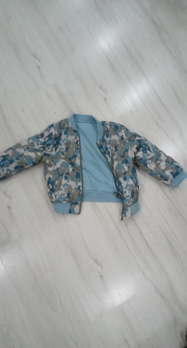 Erkek Çocuk Kamuflaj Desenli Fermuarlı Mont - Görsel 2