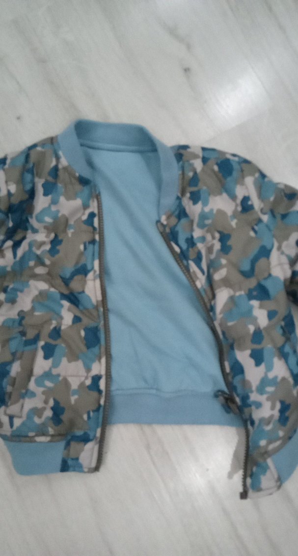 Erkek Çocuk Kamuflaj Desenli Fermuarlı Mont - Görsel 3