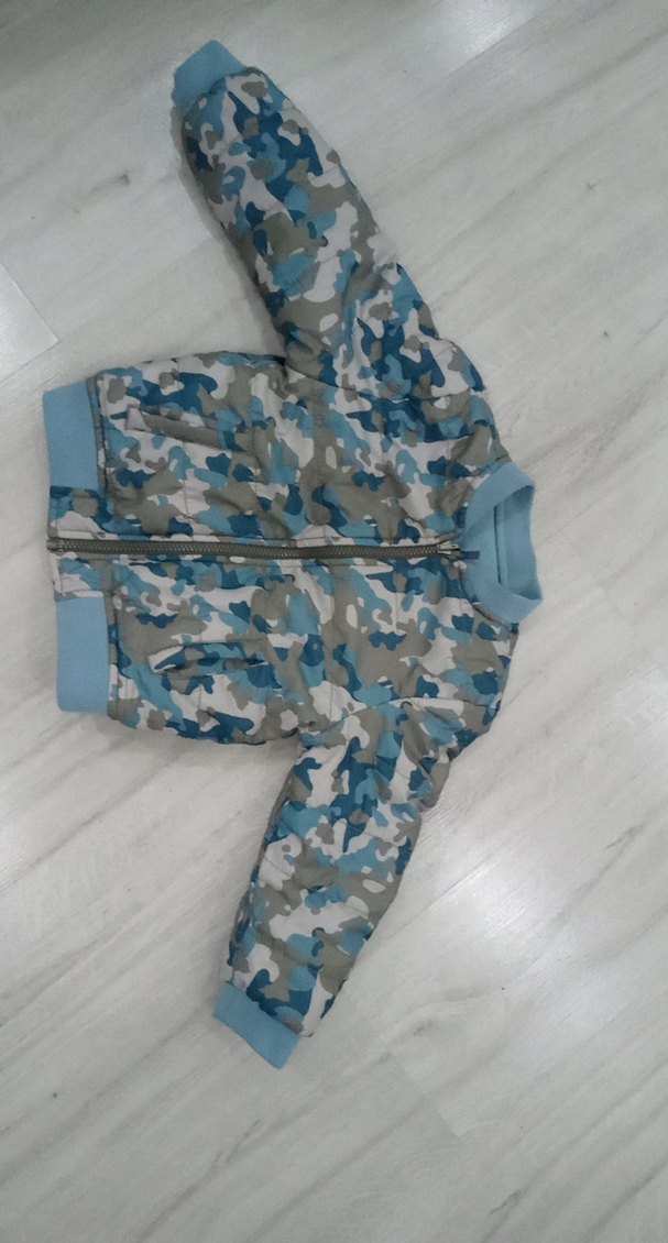 Erkek Çocuk Kamuflaj Desenli Fermuarlı Mont - Görsel 4