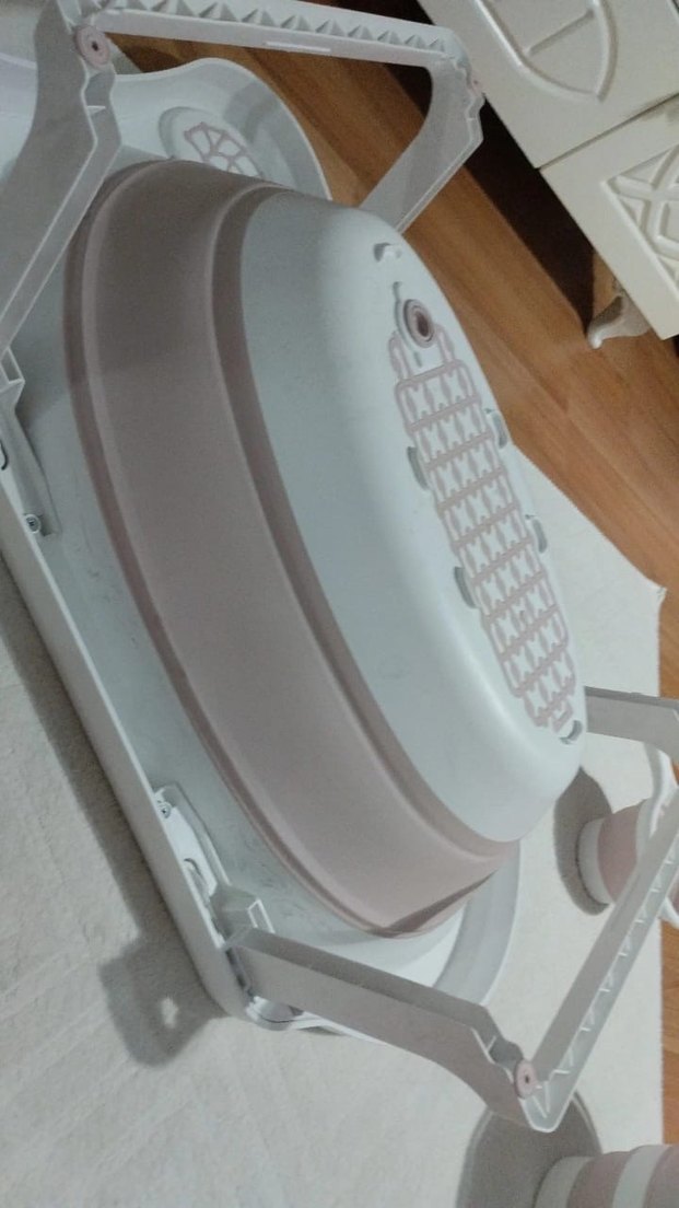 Katlanabilir Pembe Bebek Küveti ve Sepet Seti - Görsel 2