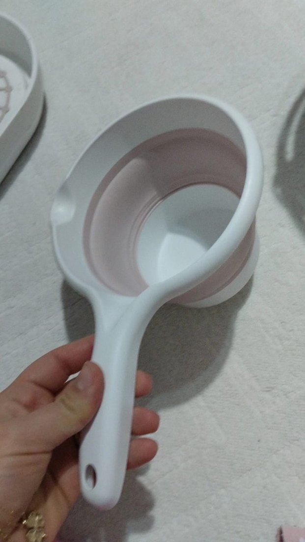 Katlanabilir Pembe Bebek Küveti ve Sepet Seti - Görsel 4