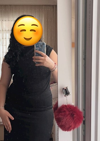 Siyah Midi Kadın Elbise - Görsel 3