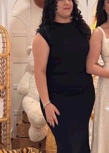 Siyah Midi Kadın Elbise - Görsel 2