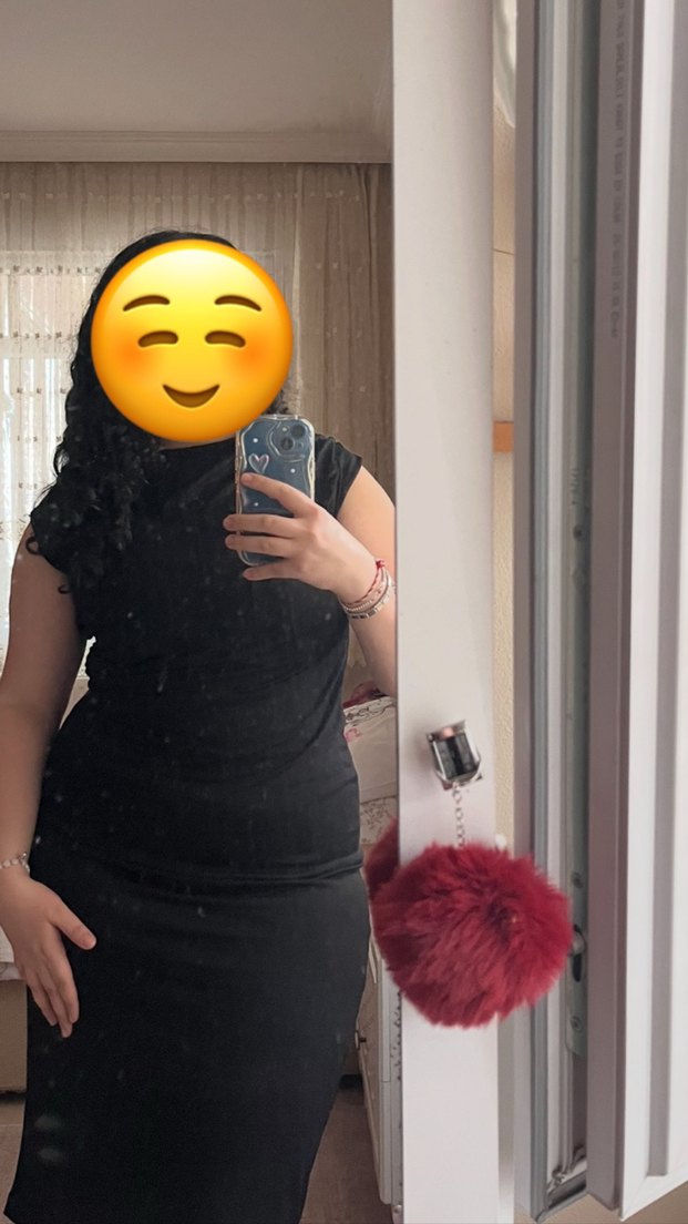 Siyah Midi Kadın Elbise - Görsel 3