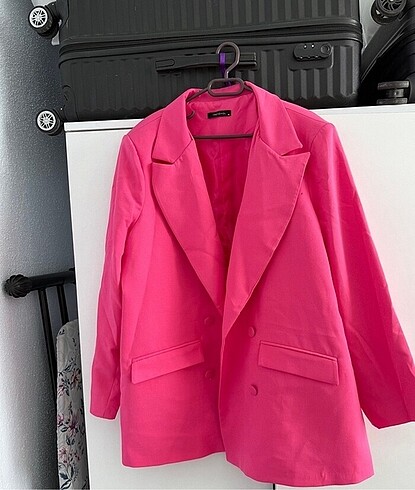 Pembe blazer ceket