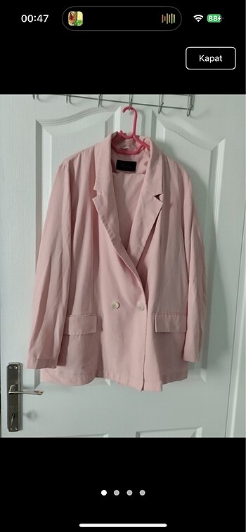Pembe blazer ceket