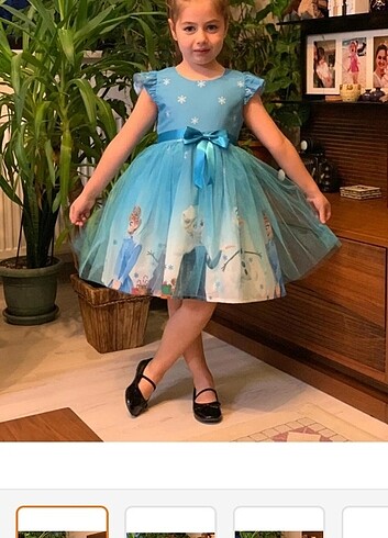 Elsa Kız Çocuk Elbise 