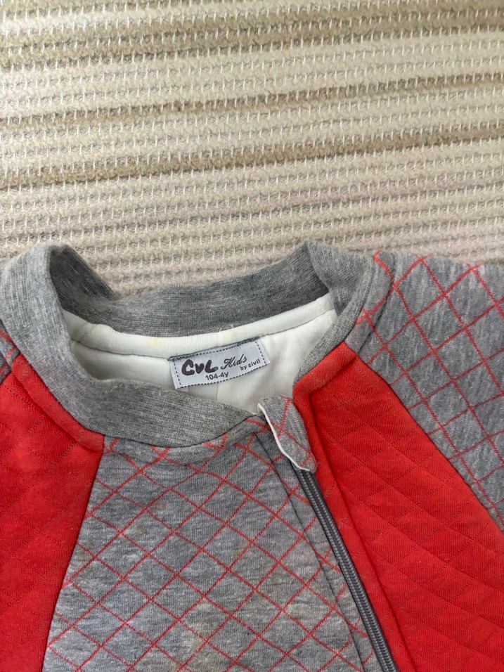 Gri Kız Bebek Tulum, Ayıcık Desenli - Görsel 2