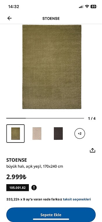 ikea halı