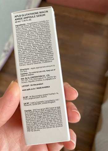 Beden APLB Glutatyon Niacinamide Ampul Serum 31.3%
