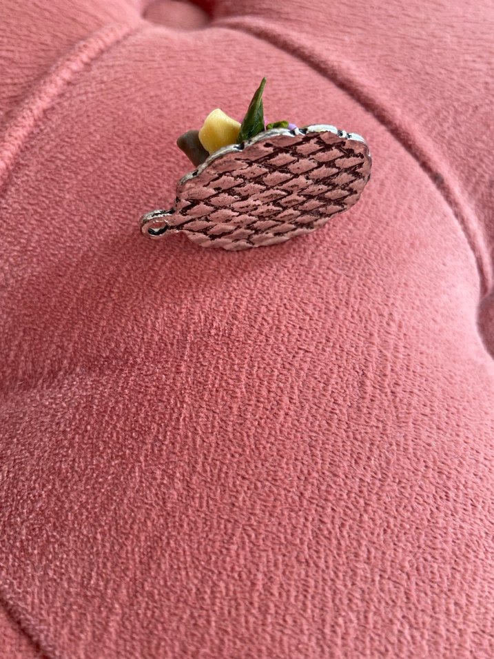 Pembe Çiçekli Boncuklu Bohem Kolye Ucu - Görsel 3