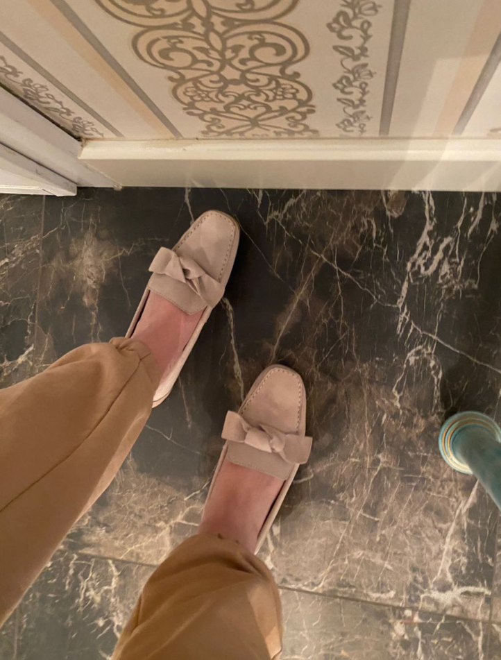 Zara Bej Süet Kadın Topuklu Babet - Görsel 3