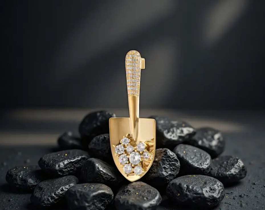 Zirkon Gold Kadın Broş - Görsel 2