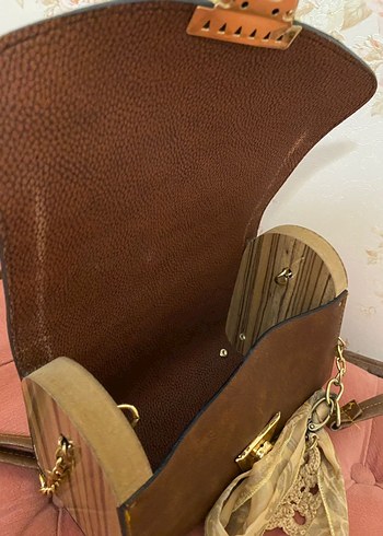 Kahverengi Deri Kadın Çanta - Görsel 4