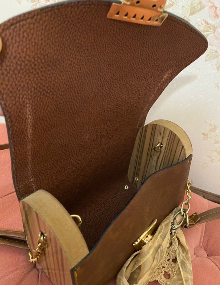 Kahverengi Deri Kadın Çanta - Görsel 4