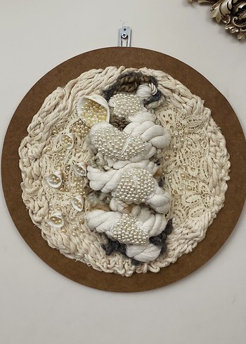 İnci Taneleri duvar dekorasyonu makrome bohem dekorasyon - Görsel 3