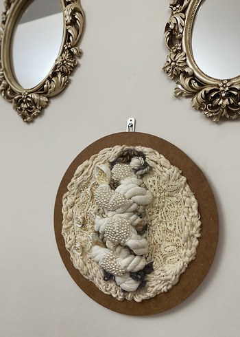 İnci Taneleri duvar dekorasyonu makrome bohem dekorasyon - Görsel 5