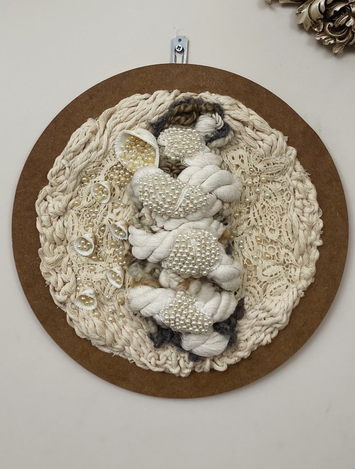 İnci Taneleri duvar dekorasyonu makrome bohem dekorasyon - Görsel 3