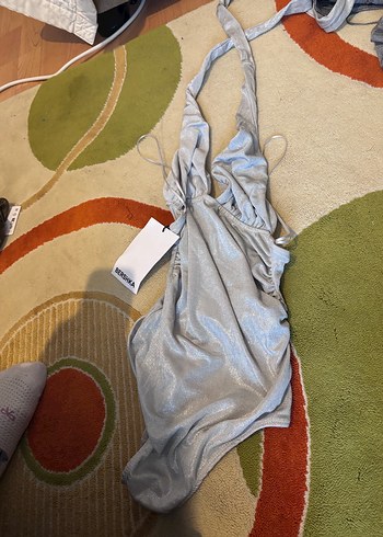 Gri Drapeli Kadın Mayo - Görsel 2