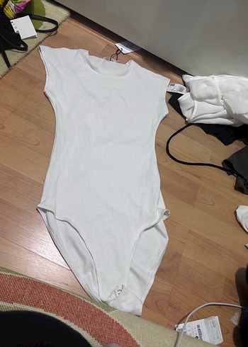 Beyaz Minimalist Midi Kadın Mayo - Görsel 3