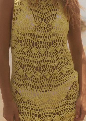 Sarı Dantel Detaylı parayo - Görsel 4