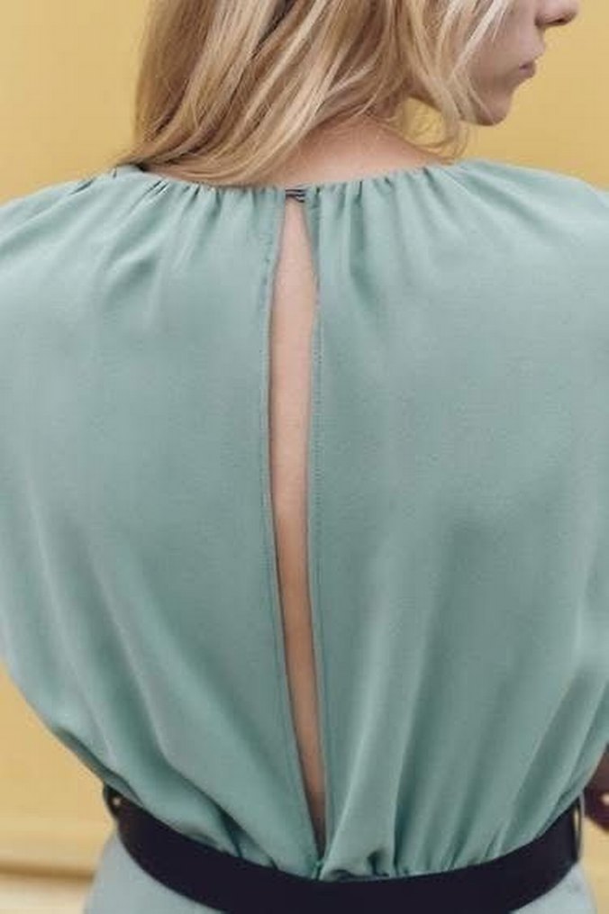 Zara Bej Kemerli V Yaka Kadın Tulum - Görsel 5