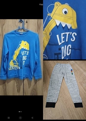 Erkek Çocuk Mavi Sweatshirt ve Eşofman