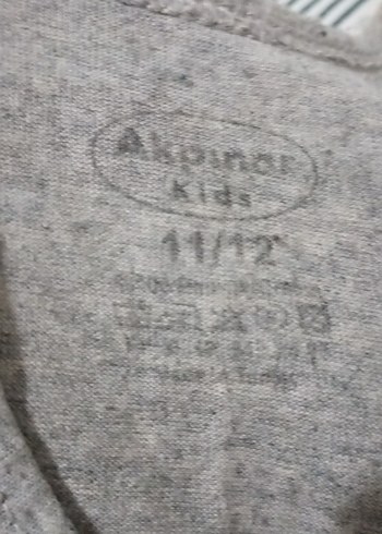 Gri erkek çocuk Atlet ( 6 adet) - Görsel 2